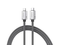 Orico kabel, USB-C na USB-C, USB4, 40Gb/s, 240W PD, 8K 60Hz, 1,5m, aluminij (240A3-40-15-BK-BP)