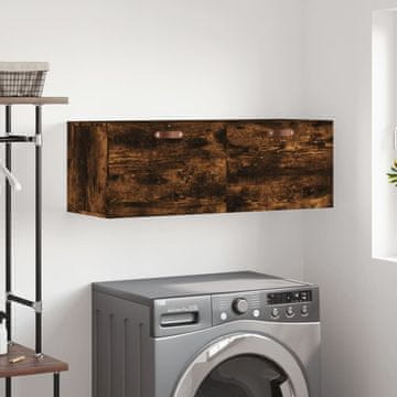 Vidaxl Zidni ormarić dimljeni hrast 100x36,5x35 cm