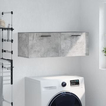 Vidaxl Zidni ormarić betonsko-sivi 100x36,5x35 cm
