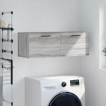Vidaxl Zidni ormarić, sivi hrast sonoma, 100x36,5x35 cm