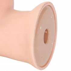 Ela glava za trening 55 cm crna, prirodna kosa + drška, frizerski pribor za češljanje, glava za trening