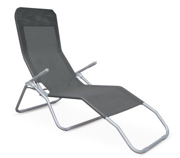 Aga Vrtni ležaljka SIESTA Svijetlosiva