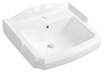 AQUALINE ANTIK Retro Keramički Umivaonik, 58x47 cm, Bijeli