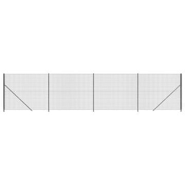 Vidaxl Ograda od žičane mreže s prirubnicom antracit 2,2x10 m