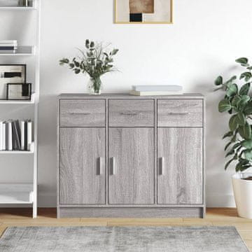 Vidaxl Ormarić, sivi hrast sonoma, 91x28x75 cm, materijal na bazi drva