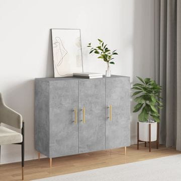 Vidaxl Ormarić Betonsko-sivi 90x34x80 cm Materijal na bazi drva