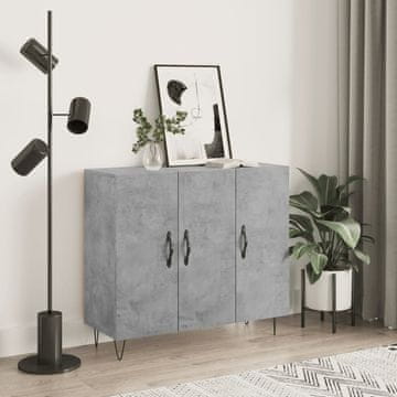 Vidaxl Ormarić Betonsko-sivi 90x34x80 cm Materijal na bazi drva