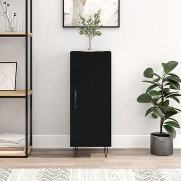 Vidaxl Ormarić, crni, 34,5 x 34 x 90 cm, materijal na bazi drva