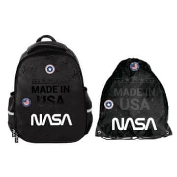 Paso Školski set dvokomorni ruksak + vrećica za leđa Nasa