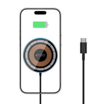 Tech-protect A30 MagSafe bežični punjač 15W, crno