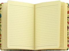 nb grafo Notes - bilježnica A5 crte tvrde korice, 192 stranice, s elastičnom trakom, 0912,17 Toscana plavi cvjetovi.