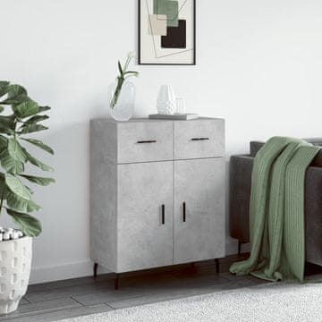Vidaxl Ormarić Betonsko-sivi 69,5 x 34 x 90 cm Materijal na bazi drva