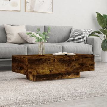 Vidaxl Klub stolić dimljeni hrast 100x49,5x31 cm