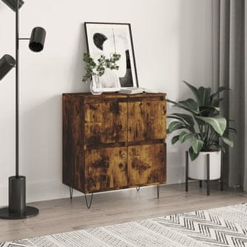 Vidaxl Komoda s ladicama, dimljeni hrast, 60x35x70 cm, materijal na bazi drva