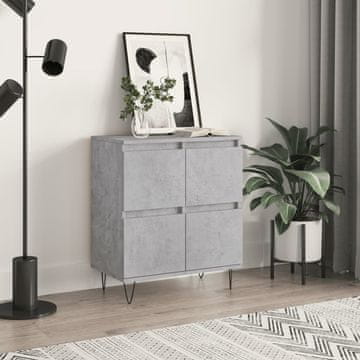 Vidaxl Komoda s ladicama, betonsko siva, 60x35x70 cm, materijal na bazi drva