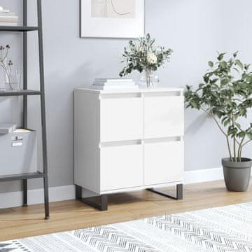 Vidaxl Komoda s ladicama, bijela, 60x35x70 cm, materijal na bazi drva