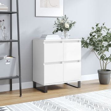 Vidaxl Komoda s ladicama, sjajno bijela, 60x35x70 cm, materijal na bazi drva