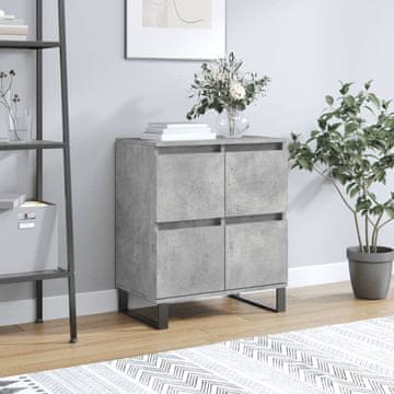 Vidaxl Komoda s ladicama, betonsko siva, 60x35x70 cm, materijal na bazi drva