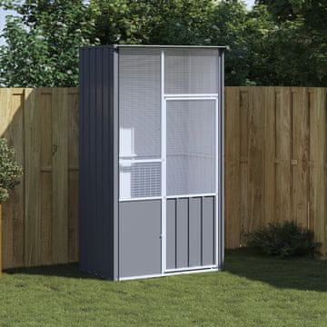 Vidaxl Ptičja kućica antracit boje 115x78x200 cm pocinčani čelik