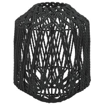 Vidaxl Sjenilo za svjetiljku crno Ø 23 x 28 cm od željeza i papira