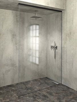 POLYSAN Arhitektonska set za nevidljivo pričvršćivanje stakla, pod-stropni, 1610x2600mm, crna mat