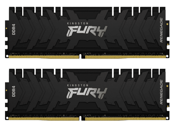 Kingston Fury Renegade Black pomnilnik (RAM), 16 GB (2x 8GB), DDR4, 4800 MHz, CL19, DIMM (KF448C19RBK2/16)