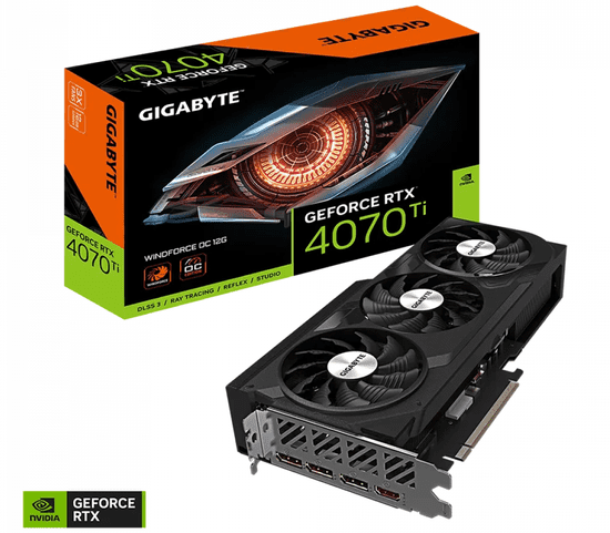 Gigabyte GeForce RTX 4070 Ti Windforce OC 12G grafička kartica, 12 GB GDDR6X (GV-N407TWF3OC-12GD)