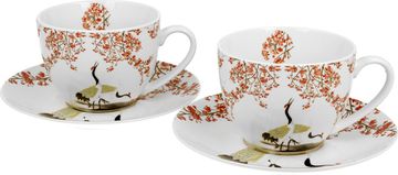 Duo Set 2 šalice + tanjurićići Ždral, 280 ml porculan, poklon pakiranje, 2390