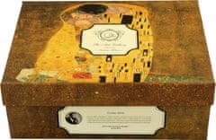 Duo Set 2 šalice + tanjurića Klimt Poljubac, 110 ml porculan, poklon pakiranje, 4081