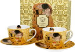 Duo Set 2 šalice + tanjurićića Klimt Poljubac, 250 ml porculan, poklon pakiranje, 3519