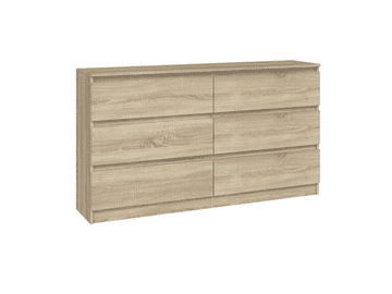 Topeshop Komoda s ladicama Malwa M6/140 SONOMA
