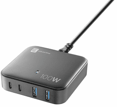 CellularLine Multipower Magnus punjač, ​​100 W, 4xPD, 2xUSB, 2x USB-C (ACHUSBGAN4PD100WK)