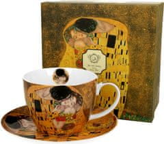 Duo Šalica + tanjur Klimt Poljubac, 470 ml, porculan, poklon pakiranje, 4050