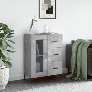 Vidaxl Ormarić Betonsko-sivi 69,5 x 34 x 90 cm Materijal na bazi drva