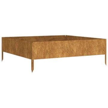 Vidaxl Povišena vrtna gredica 100 x 100 x 33,5 cm od čelika COR-TEN