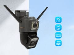 Blow H-332 IP kamera, 2 objektiva, 4G LTE, Full HD 2+2MP, IR