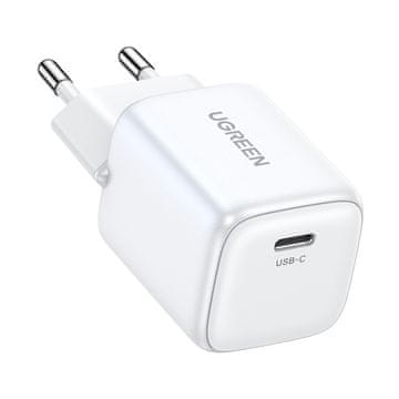 Ugreen GAN USB-C 20W NAPAJANJE PD MINI BRZI ZIDNI PUNJAČ BIJELI