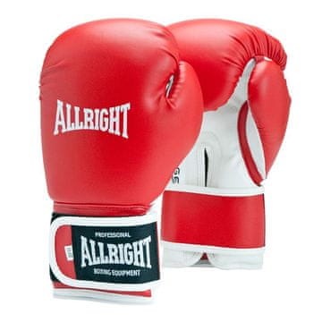 BOKSERSKE RUKAVICE S POWER GELOM 14oz ALLRIGHT 1012 PU crvene/bijele