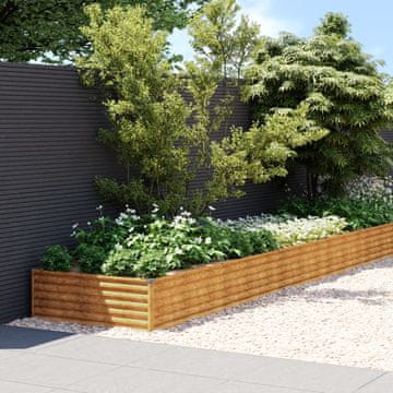 Vidaxl Uzdignuta žardinjera, 770x100x36 cm, Corten čelik