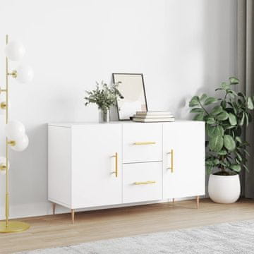 Vidaxl Komoda s ladicama, bijela, 100x36x60 cm, materijal na bazi drva