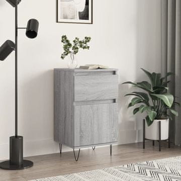 Vidaxl Komoda s ladicama, sivi hrast sonoma, 40x35x70 cm, materijal na bazi drva