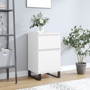 Vidaxl Komoda s ladicama, bijela, 40x35x70 cm, materijal na bazi drva