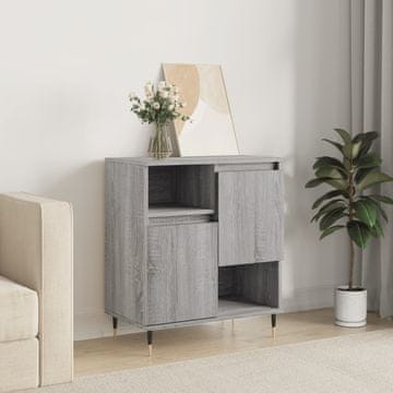 Vidaxl Komoda s ladicama, sivi hrast sonoma, 60x35x70 cm, materijal na bazi drva