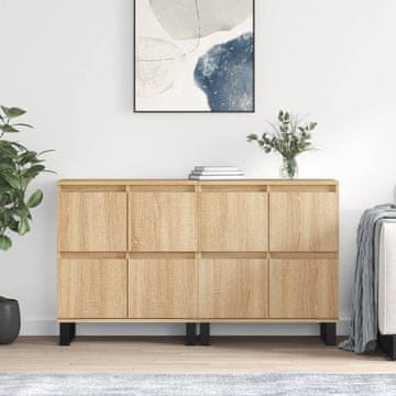 Vidaxl Ormarići, 2 kom, Sonoma hrast, materijal na bazi drveta
