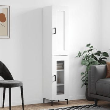 Vidaxl Visoki ormarić bijeli 34,5x34x180 cm materijal na bazi drveta
