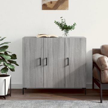 Vidaxl Ormarić, sivi hrast sonoma, 90x34x80 cm, materijal na bazi drva