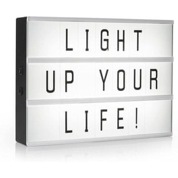 Smartwares Zidna baterijska LED tabla s natpisom bijela 42cm XXL IP20
