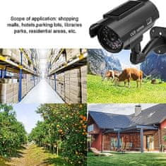 hurtnet Solarna lažna nadzorna kamera črna + nalepka