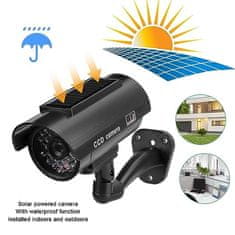 hurtnet Solarna lažna nadzorna kamera črna + nalepka