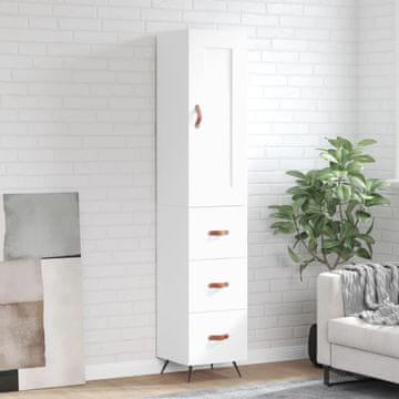 Vidaxl Visoki ormarić bijeli 34,5x34x180 cm materijal na bazi drveta